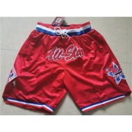 NBA 1991 All Star Game Just Don "All Star" Red Basketball Shorts