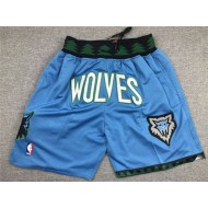 Minnesota Timberwolves Just Don "Wolves" Blue Basketball Shorts