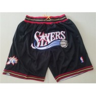 Philadelphia 76ers Just Don "Sixers" Black Basketball Shorts