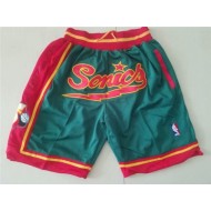 Seattle SuperSonics Just Don "Sonics" Green Basketball Shorts