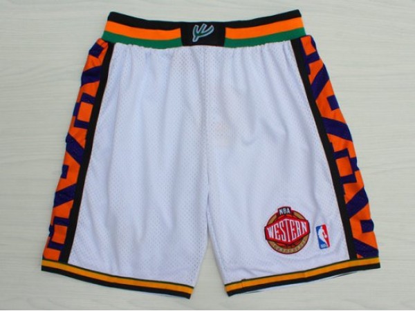 NBA 1995 All Star Game Western Conference White Hardwood Classic Basketball Shorts