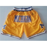 Michigan Wolverines Just Don "Michigan" Gold Basketball Shorts