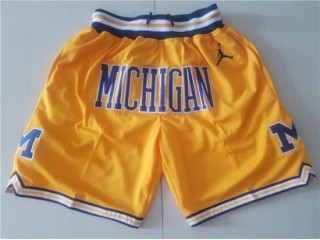 Michigan Wolverines Just Don "Michigan" Gold Basketball Shorts