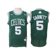 Boston Celtics #5 Kevin Garnett Green Hardwood Classics Jersey