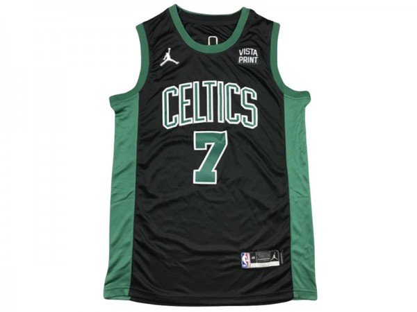 Boston Celtics #7 Jaylen Brown Black Swingman Jersey