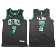 Boston Celtics #7 Jaylen Brown Black Statement Swingman Jersey