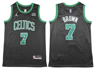 Boston Celtics #7 Jaylen Brown Black Statement Swingman Jersey