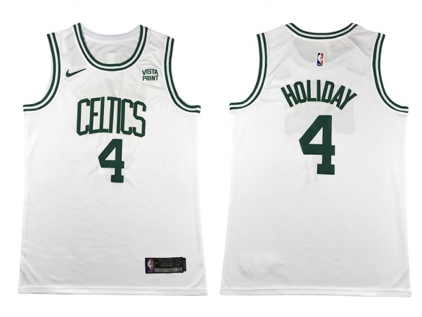 Boston Celtics #4 Jrue Holiday White Swingman Jersey