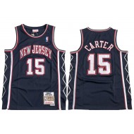 M&N New Jersey Nets #15 Vince Carter Navy 2006-07 Embroider Edition Jersey