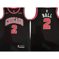 Chicago Bulls #2 Lonzo Ball Black Jersey