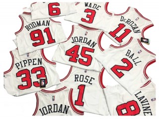 Chicago Bulls White Fastbreak Replica Jersey