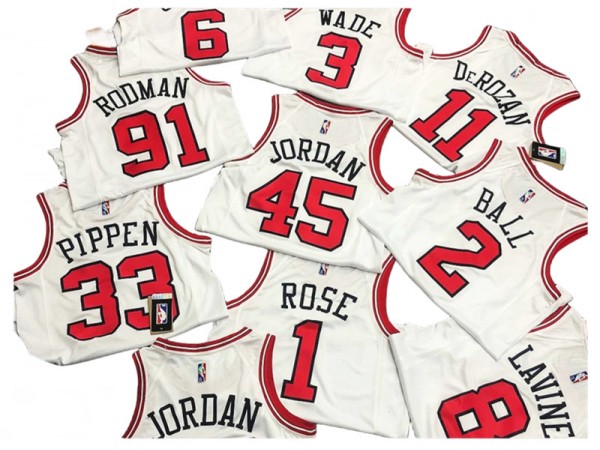 Chicago Bulls White Fastbreak Replica Jersey