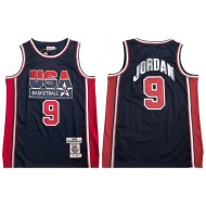 M&N USA Basketball #9 Michael Jordan Navy 1992 Embroider Edition Jersey