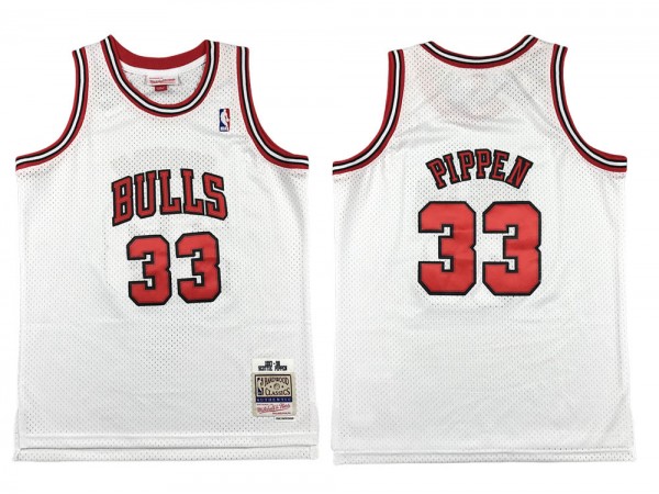 M&N Chicago Bulls #33 Scottie Pippen White 1997/98 Hardwood Classics Jersey