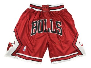 Chicago Bulls "BULLS" Red Basketball Shorts