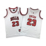 Chicago Bulls #23 Michael Jordan White Jersey