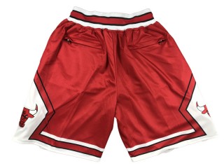 Chicago Bulls "BULLS" Red Basketball Shorts