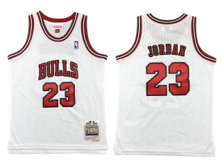 M&N Chicago Bulls #23 Michael Jordan White 1997/98 Hardwood Classic Jersey