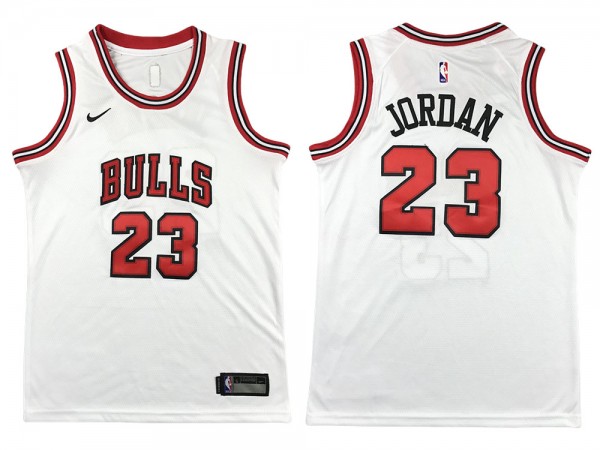 Chicago Bulls #23 Michael Jordan White Jersey