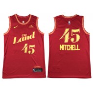 Cleveland Cavaliers #45 Donovan Mitchell Red 2023/24 City Edition Swingman Jersey 