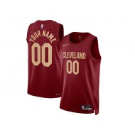 Custom Cleveland Cavaliers Burgundy Icon Edition Jersey