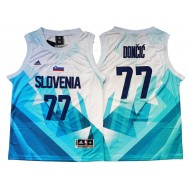 Slovenia #77 Luka Doncic White Swingman Jersey