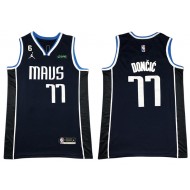 Dallas Mavericks #77 Luka Doncic Navy Statement Edition Swingman Jersey