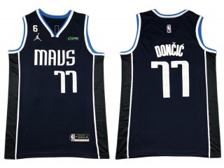 Dallas Mavericks #77 Luka Doncic Navy Statement Edition Swingman Jersey