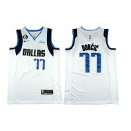 Dallas Mavericks #77 Luka Doncic White Association Edition Swingman Jersey