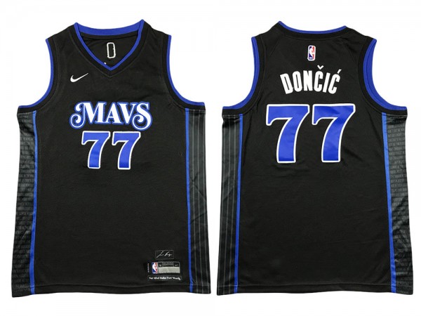 Dallas Mavericks #77 Luka Doncic Black 2023/24 City Edition Swingman Jersey