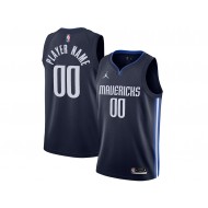 Custom Dallas Mavericks Navy Statement Edition Jersey