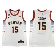 Denver Nuggets #15 Nikola Jokic White 2022/23 City Edition Swingman Jersey