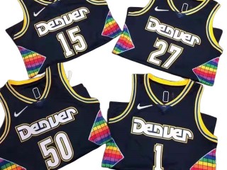 Denver Nuggets Navy City Edition Fast Break Replica Jersey