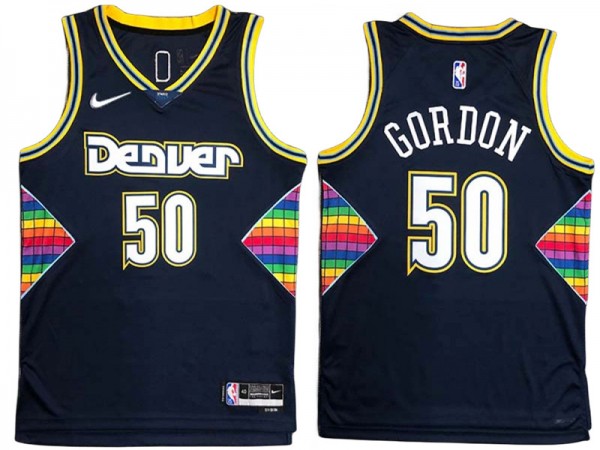 Denver Nuggets Navy City Edition Fast Break Replica Jersey