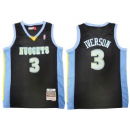 M&N Denver Nuggets #3 Allen Iverson Black 2006-07 Hardwood Classic Jersey