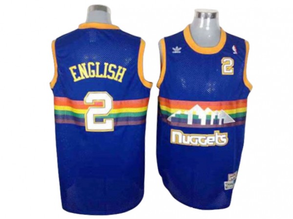 Denver Nuggets #2 Alex English Blue Hardwood Classic Jersey