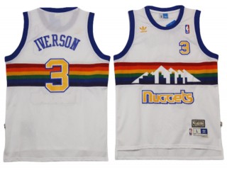 Denver Nuggets #3 Allen Iverson White Hardwood Classic Jersey