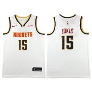 Denver Nuggets #15 Nikola Jokic White Jersey