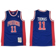 M&N Detroit Pistons #11 Isiah Thomas Blue 1988/89 Hardwood Classics Jersey