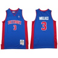 M&N Detroit Pistons #3 Ben Wallace Blue 2003/04 Hardwood Classics Jersey