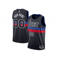 Custom Detroit Pistons Black Statement Edition Jersey