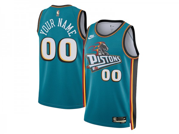 Custom Detroit Pistons Green 2022/23 Classic Edition Jersey