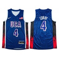 USA Basketball #4 Stephen Curry Navy 2024 Summer Olympics Jersey