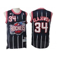 Houston Rockets #34 Hakeem Olajuwon Navy Hardwood Classic Jersey