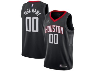 Custom Houston Rockets Black Statement Edition Jersey