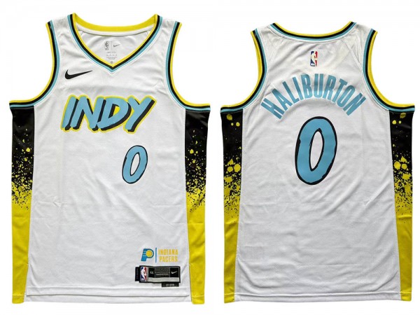 Indiana Pacers #0 Tyrese Haliburton White 2024/25 City Edition Swingman Jersey