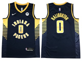 Indiana Pacers #0 Tyrese Haliburton Navy Swingman Jersey