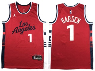 Los Angeles Clippers #1 James Harden Red Swingman Jersey