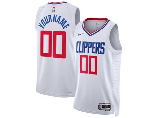 Custom Los Angeles Clippers White Association Edition Swingman Jersey