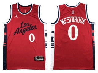 Los Angeles Clippers #0 Russell Westbrook Red Jersey